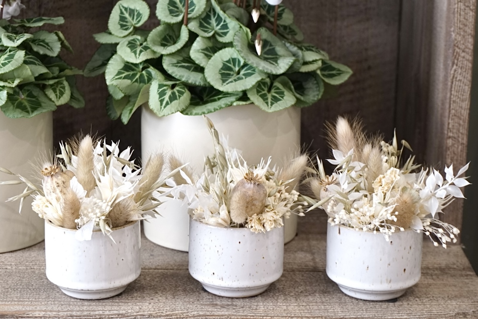 photo nos créations en fleurs séchées